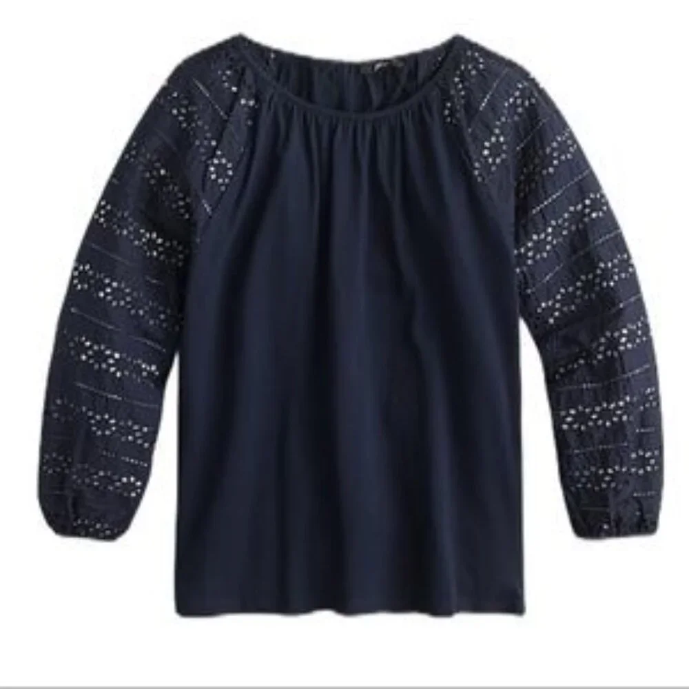 J Crew Top S Eyelet